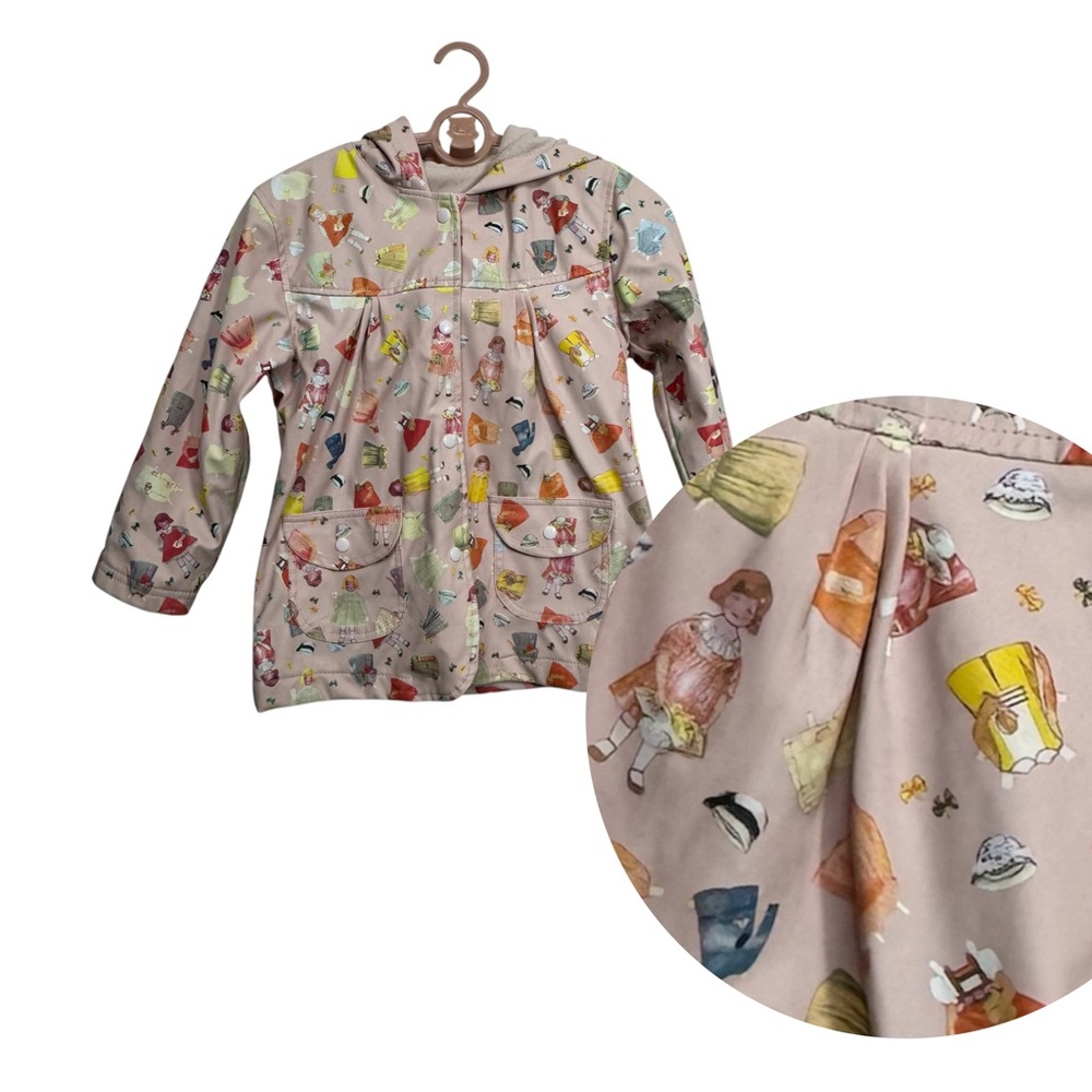 Powell Craft Kids Pink Printed Rain Jacket - Multicolor